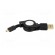 Cable | USB 2.0,retractable | USB A plug,USB B micro plug | 0.75m paveikslėlis 7