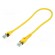 Patch cord | S/FTP | 6a | stranded | Cu | PUR | yellow | 0.5m | halogen free paveikslėlis 1