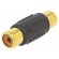 Adapter | RCA socket,both sides | Plating: gold-plated | black image 1