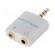Cable | Jack 3.5mm socket x2,Jack 3.5mm plug | silver фото 1