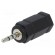 Adapter | Jack 2.5mm plug,Jack 3.5mm socket | black image 1
