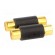 Adapter | RCA socket x2,both sides | Plating: gold-plated | black image 3
