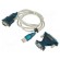 USB to RS232 converter | D-Sub 9pin plug,USB C plug | 1.3m image 1