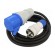 Extension lead | 3x2.5mm2 | Sockets: 1 | rubber | black | 3m | 16A image 1