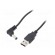 Cable | USB A plug,DC 5,5/2,1 plug | black | 1m | Core: Cu image 1