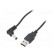 Cable | USB A plug,DC 5,5/2,1 plug | black | 0.5m | Core: Cu image 1