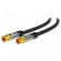 Cable | 75Ω | 5m | coaxial 9.5mm socket,coaxial 9.5mm plug | black image 1
