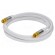 Cable | 75Ω | 2m | coaxial 9.5mm plug,both sides | white фото 2