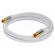 Cable | 75Ω | 2m | coaxial 9.5mm socket,coaxial 9.5mm plug | white image 2