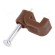 Holder | brown | for flat cable,OMYp 2x0,5 | 50pcs | with a nail paveikslėlis 2