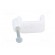 Holder | white | Application: for flat cable | with a nail | H: 8.2mm фото 9