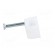 Holder | white | Application: for flat cable | with a nail | H: 8.2mm image 3