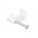 Holder | white | Application: for flat cable | with a nail | H: 8.2mm фото 8