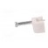 Holder | white | for flat cable,YDYp 2x1 | 100pcs | with a nail image 3