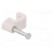 Holder | white | for flat cable,YDYp 2x1 | 100pcs | with a nail image 8
