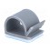Self-adhesive cable holder | PVC | grey | 13.2mm image 4