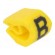Markers for cables and wires | Label symbol: B | 2÷5mm | PVC | yellow paveikslėlis 1