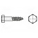 Screw | for wood | 6x50 | Head: hexagonal | none | 10mm | Head height: 4mm image 2
