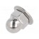 Nut | with flange | hexagonal | M6 | 1 | A2 stainless steel | 10mm | dome paveikslėlis 1