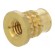 Threaded insert | brass | M2,5 | BN 37901 | L: 5.2mm | for plastic paveikslėlis 2
