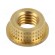 Threaded insert | brass | M8 | BN 37905 | L: 4.75mm | for plastic paveikslėlis 2