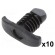 Gasket clip | 10pcs | Ford | L: 10.7mm | polyamide | black | Øhead: 13.6mm фото 1