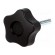 Knob | Ø: 32mm | Ext.thread: M6 | 30mm | H: 23mm | technopolymer (PP) image 1