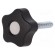 Knob | Ø: 32mm | Ext.thread: M6 | 30mm | H: 23mm | technopolymer (PP) image 1