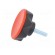 Knob | Ø: 56mm | Ext.thread: M8 | 30mm | technopolymer (PA) | Cap: red фото 3