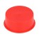 Plugs | Body: red | Out.diam: 49.6mm | H: 19.4mm | Mat: LDPE | Shape: round paveikslėlis 1