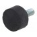 Vibroisolation foot | Ø: 20mm | H: 10mm | Shore hardness: 40±5 | 240N фото 1