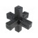 Mounting coupler | for profiles | Mat: polyamide | -30÷100°C | I: 77mm image 1