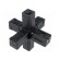 Mounting coupler | for profiles | Mat: polyamide | -30÷100°C | I: 77mm image 1
