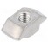 Nut | for profiles | Width of the groove: 10mm | stainless steel image 1
