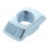 Nut | for profiles | Width of the groove: 10mm | steel | zinc | H: 1.5mm image 1