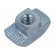 Nut | for profiles | Width of the groove: 10mm | steel | zinc image 1