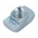Nut | for profiles | Width of the groove: 10mm | steel | zinc фото 1