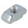 Nut | for profiles | Width of the groove: 8mm | steel | zinc фото 2