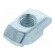 Nut | for profiles | Width of the groove: 8mm | steel | zinc | H: 3mm paveikslėlis 1