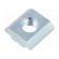Nut | for profiles | Width of the groove: 8mm | steel | zinc image 1