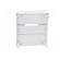 Enclosure: for modular components | IP20 | white | No.of mod: 6 | 400V фото 4