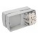 Enclosure: for power supplies | X: 64mm | Y: 129mm | Z: 57mm | ABS | grey paveikslėlis 6
