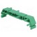 DIN rail mounting bracket | 72x11mm | Body: green image 1
