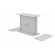 Enclosure: with panel | X: 90mm | Y: 109mm | Z: 49mm | polystyrene | grey image 4