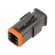 Connector: wire-wire | AT | female | plug | for cable | PIN: 6 | black paveikslėlis 1