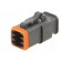 Connector: wire-wire | AT | female | plug | for cable | PIN: 6 | black paveikslėlis 2