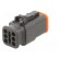 Connector: wire-wire | AT | female | plug | for cable | PIN: 6 | black paveikslėlis 6