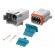 Connector: wire-wire | AT | male + female | plug | for cable | PIN: 8 image 1