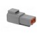 Connector: wire-wire | ATP | plug | male | PIN: 2 | Locking: latch | grey image 4