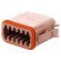 Connector: wire-wire | DT | female | plug | for cable | PIN: 12 | brown image 1